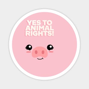 Yes to animal right! Magnet